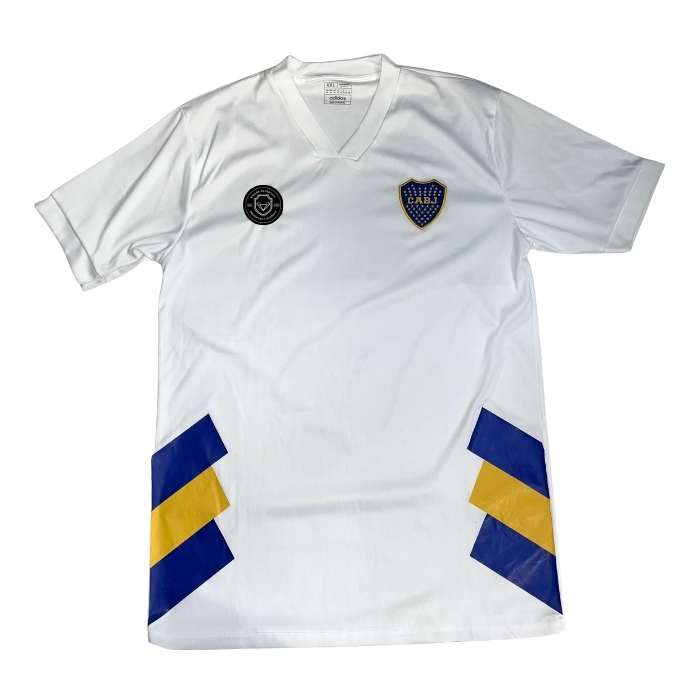 CAMISETA BOCA ENTRENAMIENTO BLANCA 3 FRANJAS ABAJO