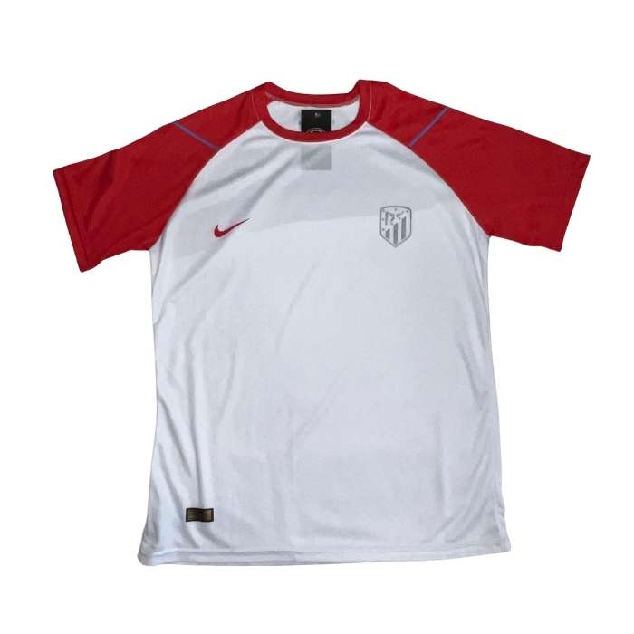 REMERA ATLETICO DE MADRID BLANCA CON ROJO LYCRA