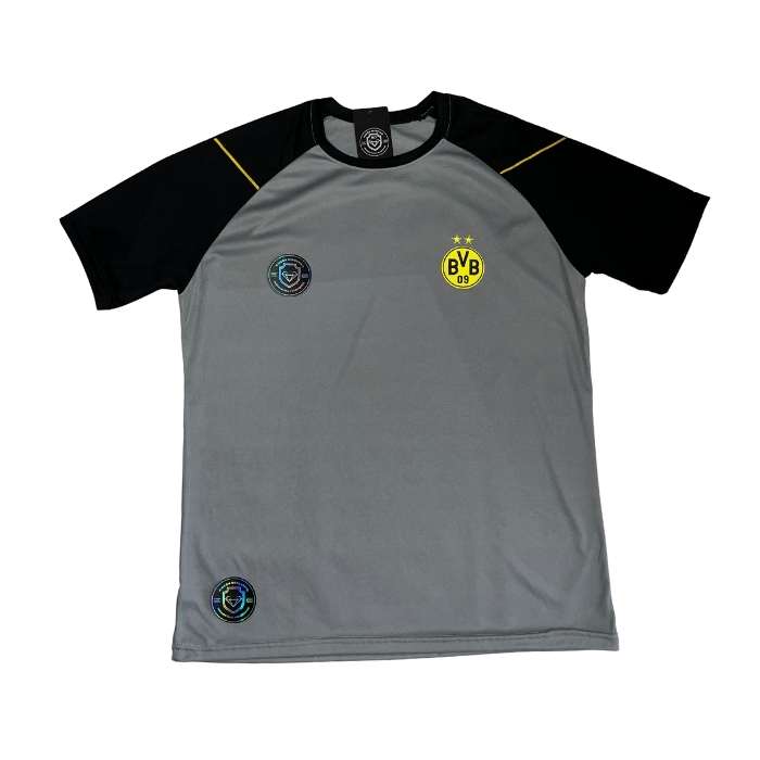 REMERA BORUSSIA DORMUNT LYCRA GRIS CON NEGRA