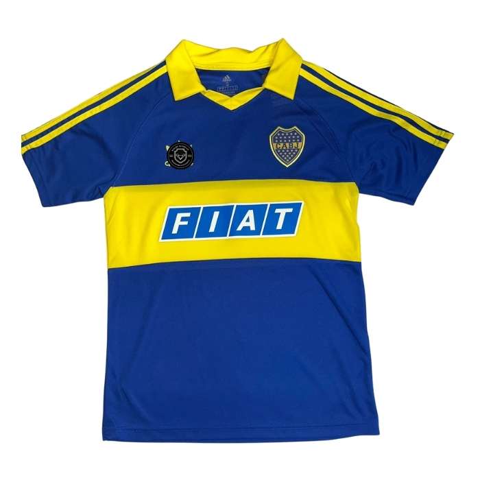 CAMISETA RETRO BOCA FIAT CHOMBA SIN NUMERO