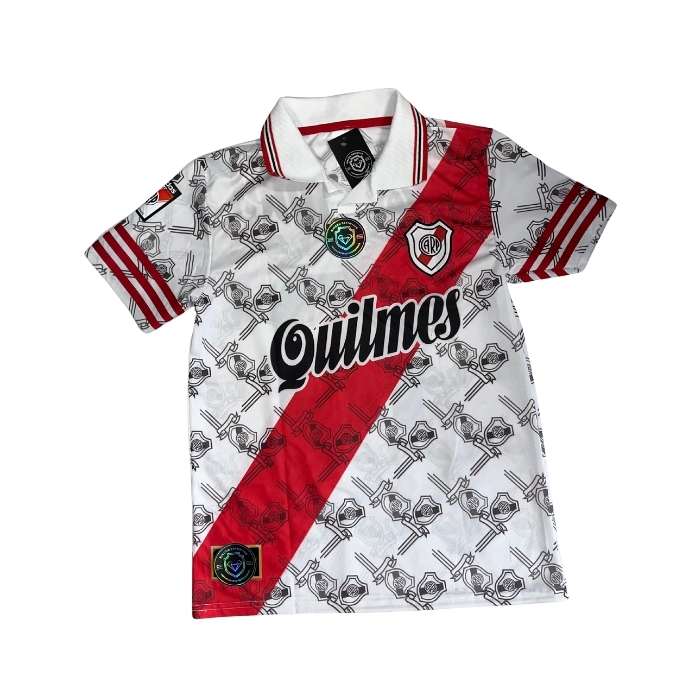 CAMISETA RETRO RIVER QUILMES #10 CHOMBA MINI ESCUDITOS