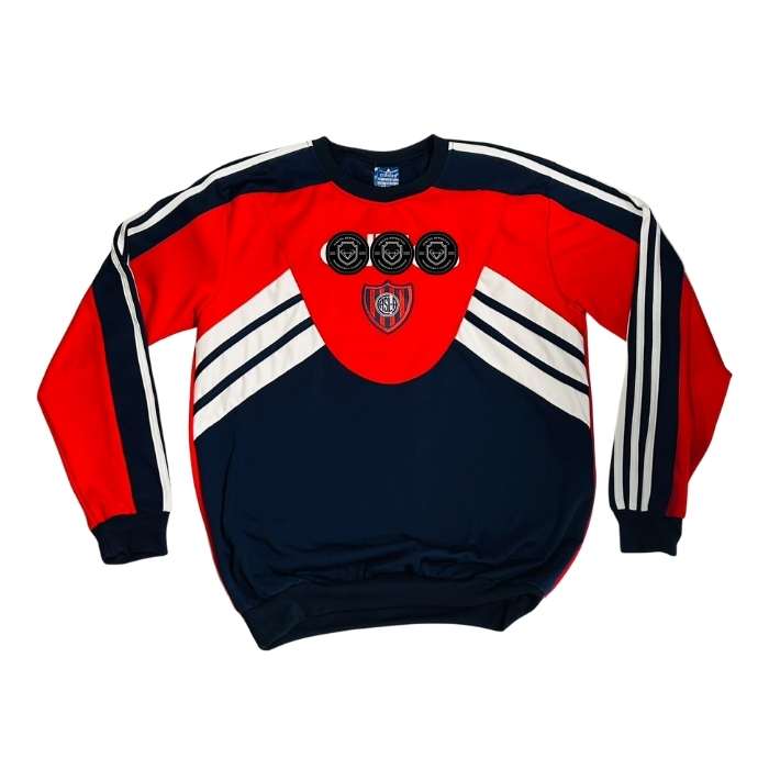 BUZO RETRO SAN LORENZO AZUL CON ROJO