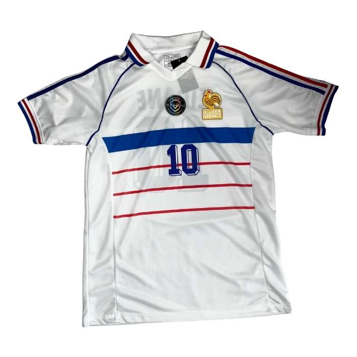 CAMISETA RETRO FRANCIA "ZIDANE" #10 BLANCA