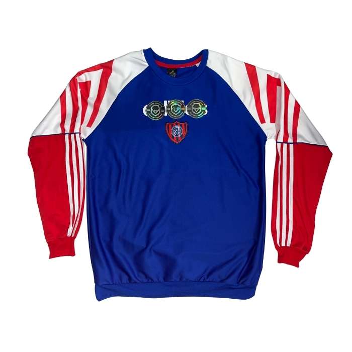 BUZO RETRO SAN LORENZO AZUL CON BLANCO