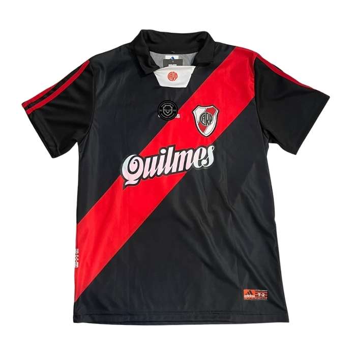 CAMISETA RETRO RIVER QUILMES #10 CHOMBA NEGRA