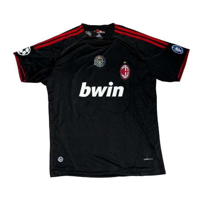 CAMISETA RETRO MILAN NEGRA #80 RONALDINHO